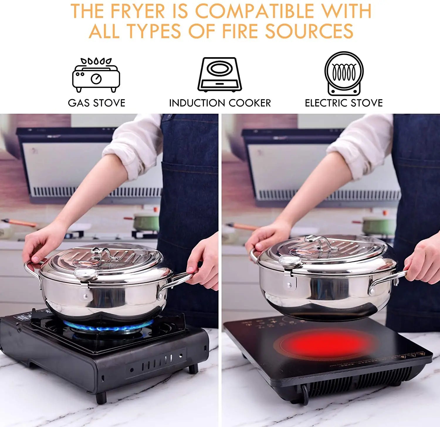 ThermoChef™ Panela Termométrica Inox com Tampa — Controle Preciso de Temperatura, Fritura Segura e Comida Sequinha com Resultado Profissional | COZY&COOK®