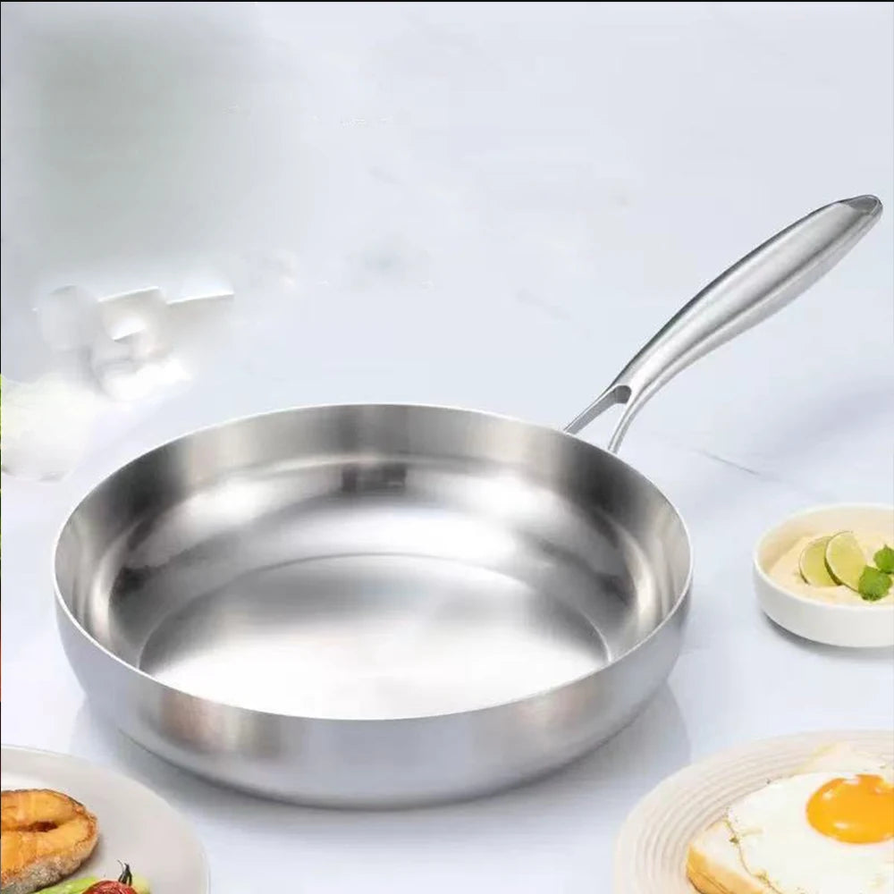 Frigideira Chef Inox Antiaderente 304 — Aquecimento Uniforme, Selagem Perfeita e Durabilidade Premium | COZY&COOK®