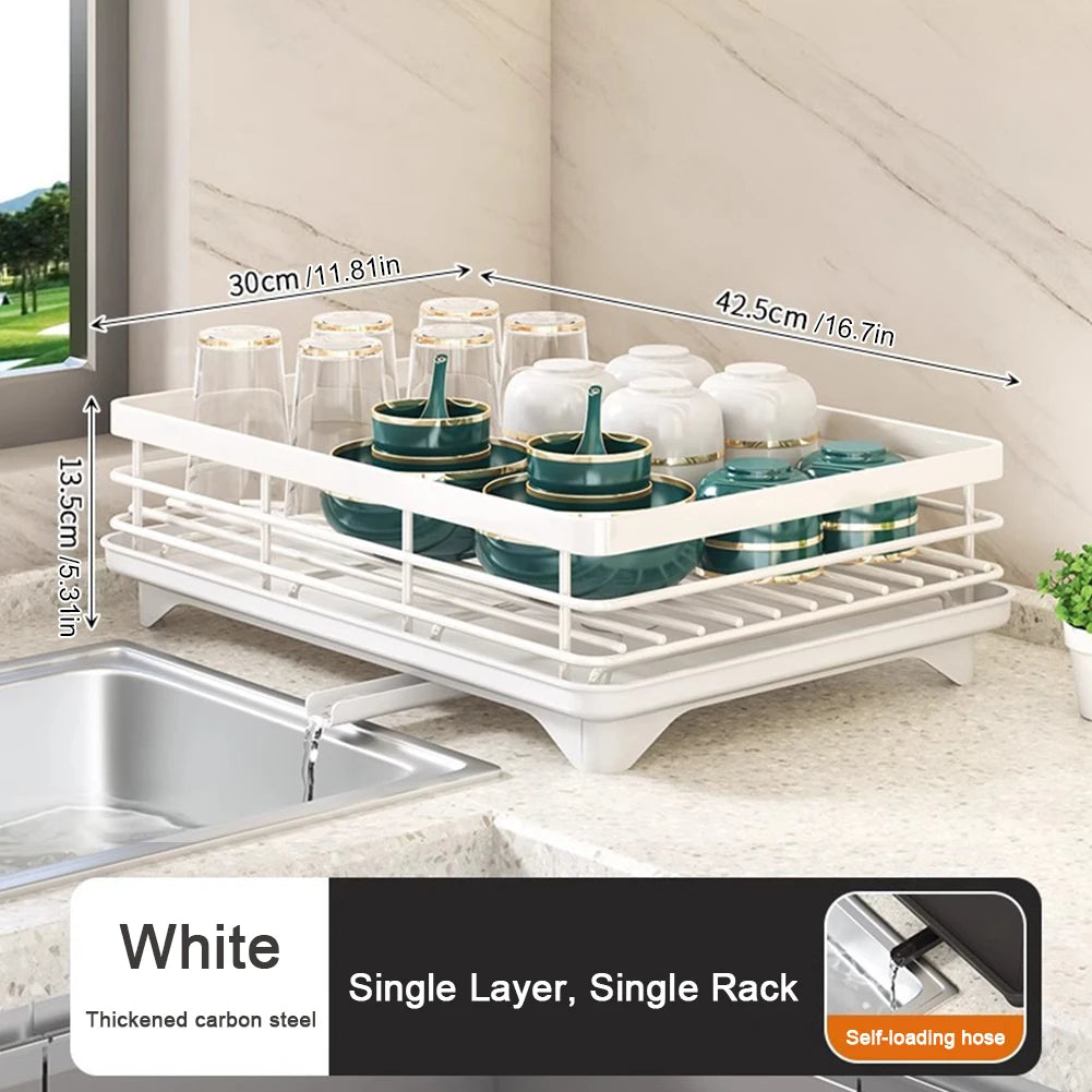 Escorredor Inox Duplo Premium DryMax— Alta Capacidade, Secagem Rápida e Organização Completa da Pia | COZY&COOK®