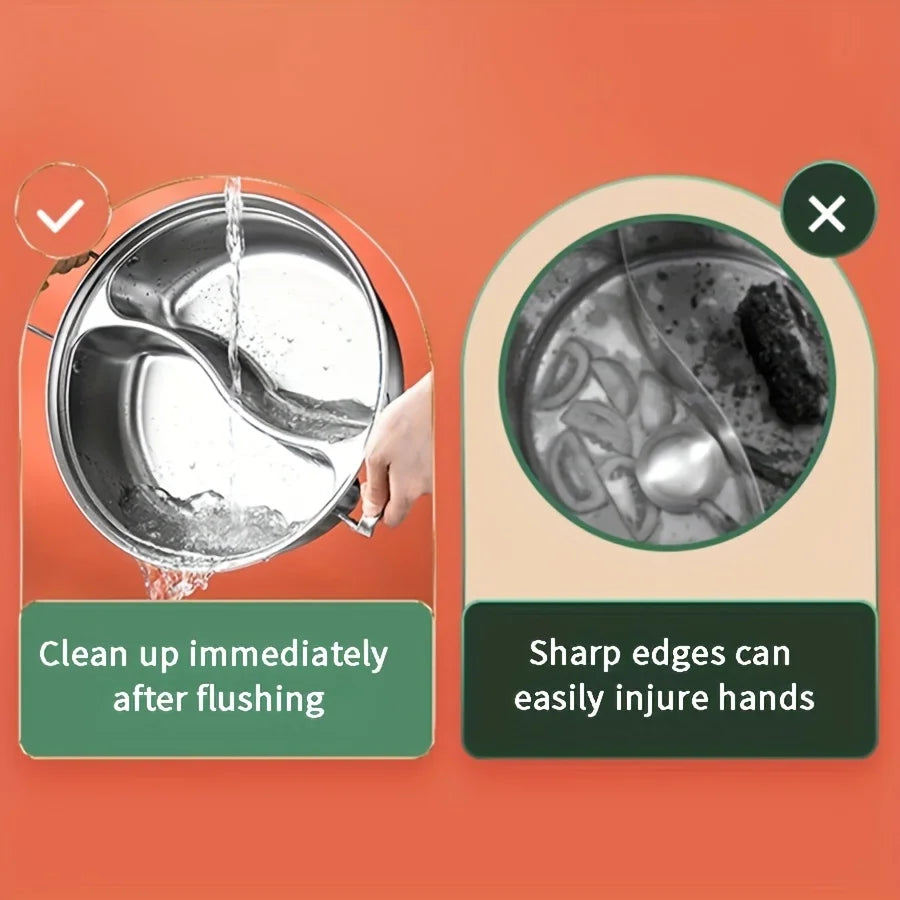 Panela Divisória Inox Premium 2 em 1 — Cozinhe Dois Sabores ao Mesmo Tempo | COZY&COOK®