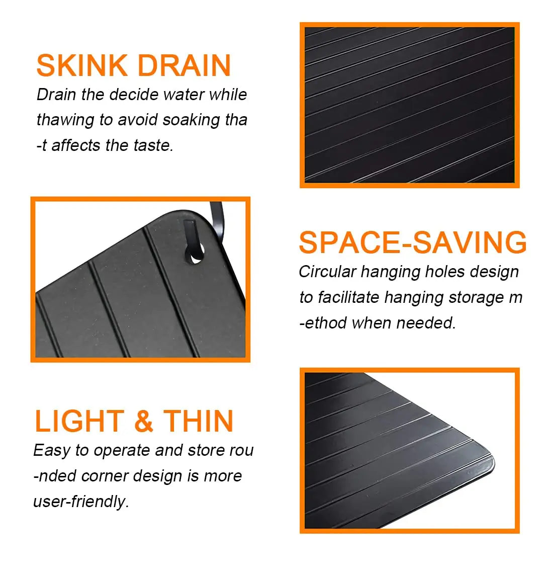 Tábua de Descongelamento Rápido em Alumínio Premium — Descongela Carnes, Peixes e Aves em Minutos, Sem Micro-ondas e Sem Perder Sabor | COZY&COOK®