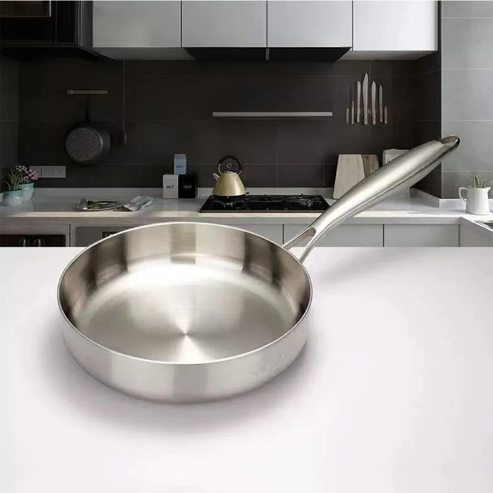 Frigideira Chef Inox Antiaderente 304 — Aquecimento Uniforme, Selagem Perfeita e Durabilidade Premium | COZY&COOK®