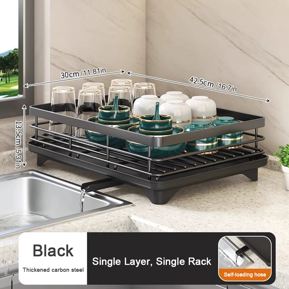 Escorredor Inox Duplo Premium DryMax— Alta Capacidade, Secagem Rápida e Organização Completa da Pia | COZY&COOK®